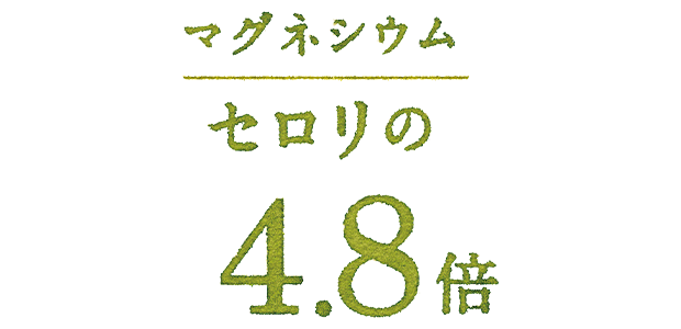 マグネシウム セロリの4.8倍